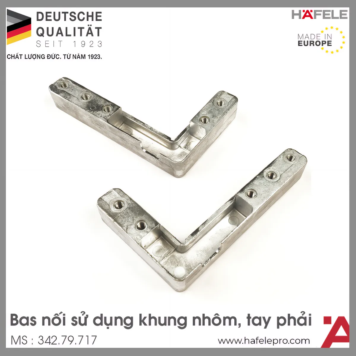 Bas Nối Sử Dụng Với Khung Nhôm Hafele 342.79.717