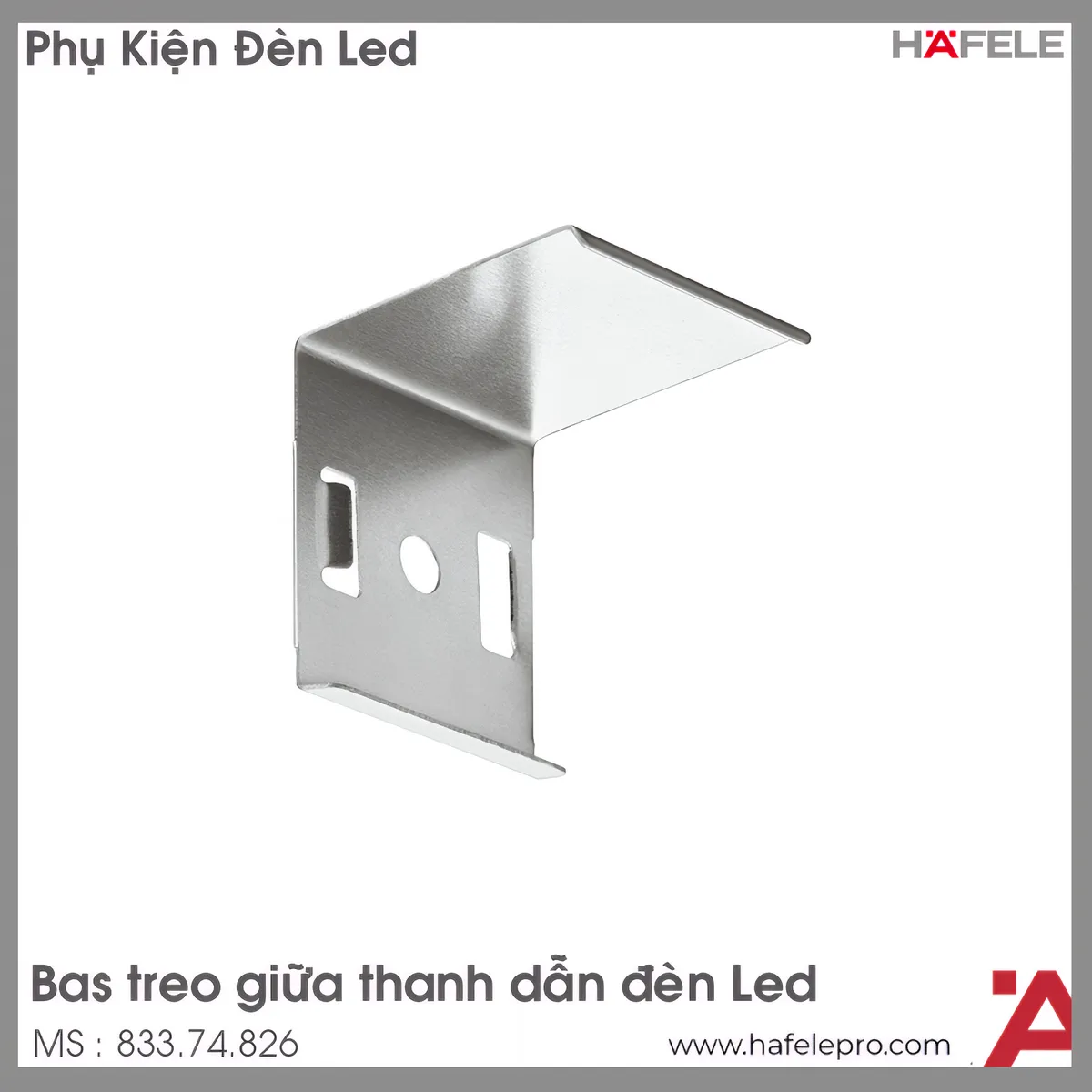 Bas Treo Giữa Cho Thanh Dẫn Đèn Led Hafele 833.74.826