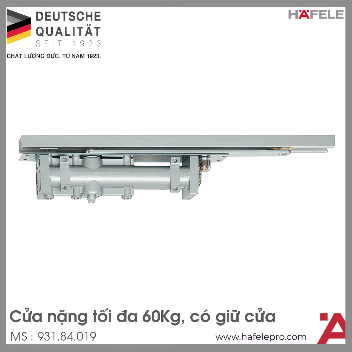Thiết Bị Đóng Cửa Tự Động 60Kg DCL31 Hafele 931.84.019