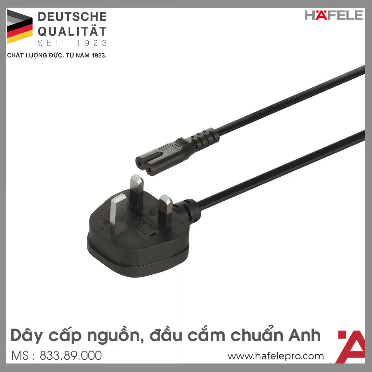 Dây Cắm Nguồn Đèn Led Chuẩn Anh Hafele 833.89.000