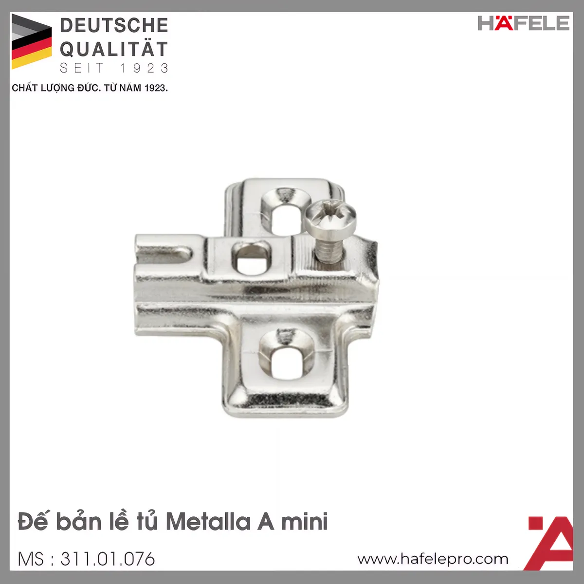 Đế Bản Lề Metalla A 2 Lỗ Hafele 311.01.076