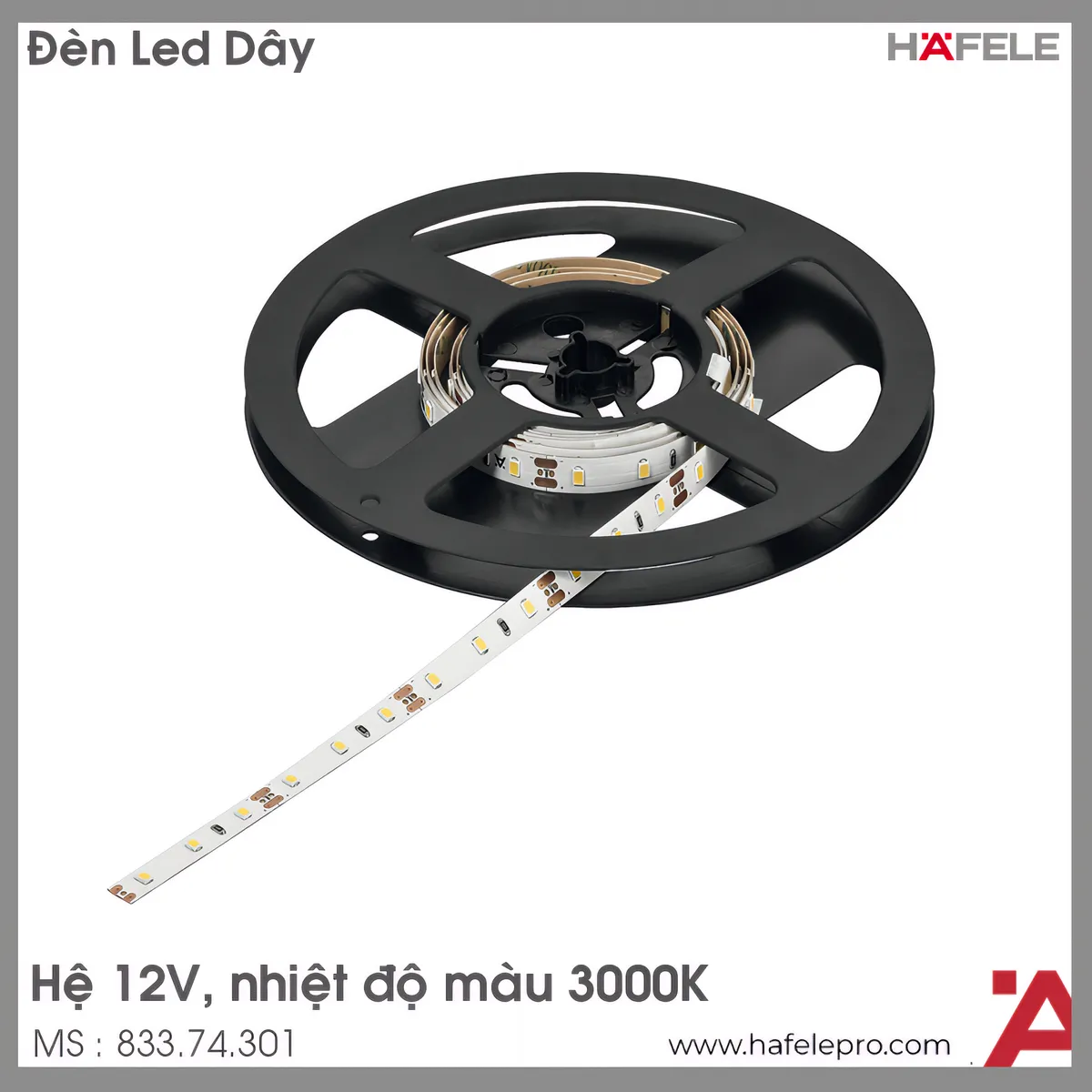Đèn Led Dây 12V Đơn Sắc Hafele 833.74.301