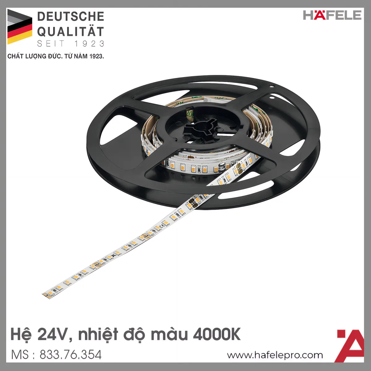 Đèn Led Dây 8mm 24V Đơn Sắc Hafele 833.76.354