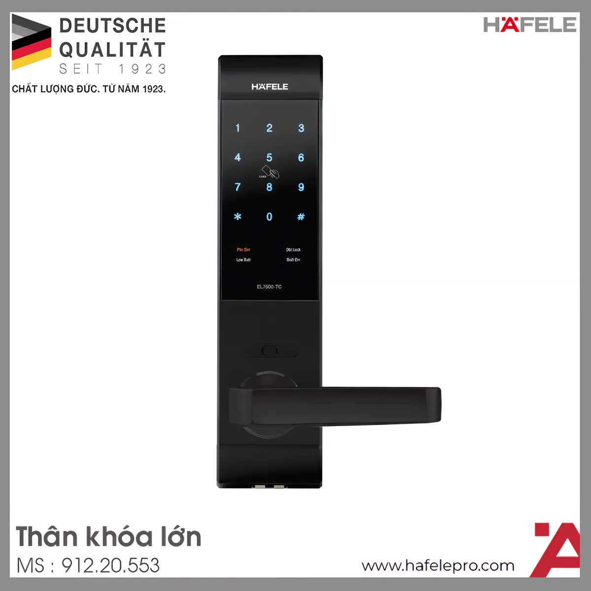 Khóa Điện Tử EL7500-TC Hafele 912.20.553