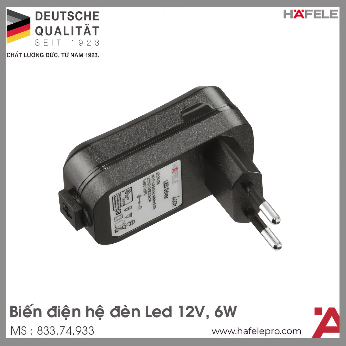 Biến Điện Cho Đèn Led Loox 12V Hafele 833.74.933