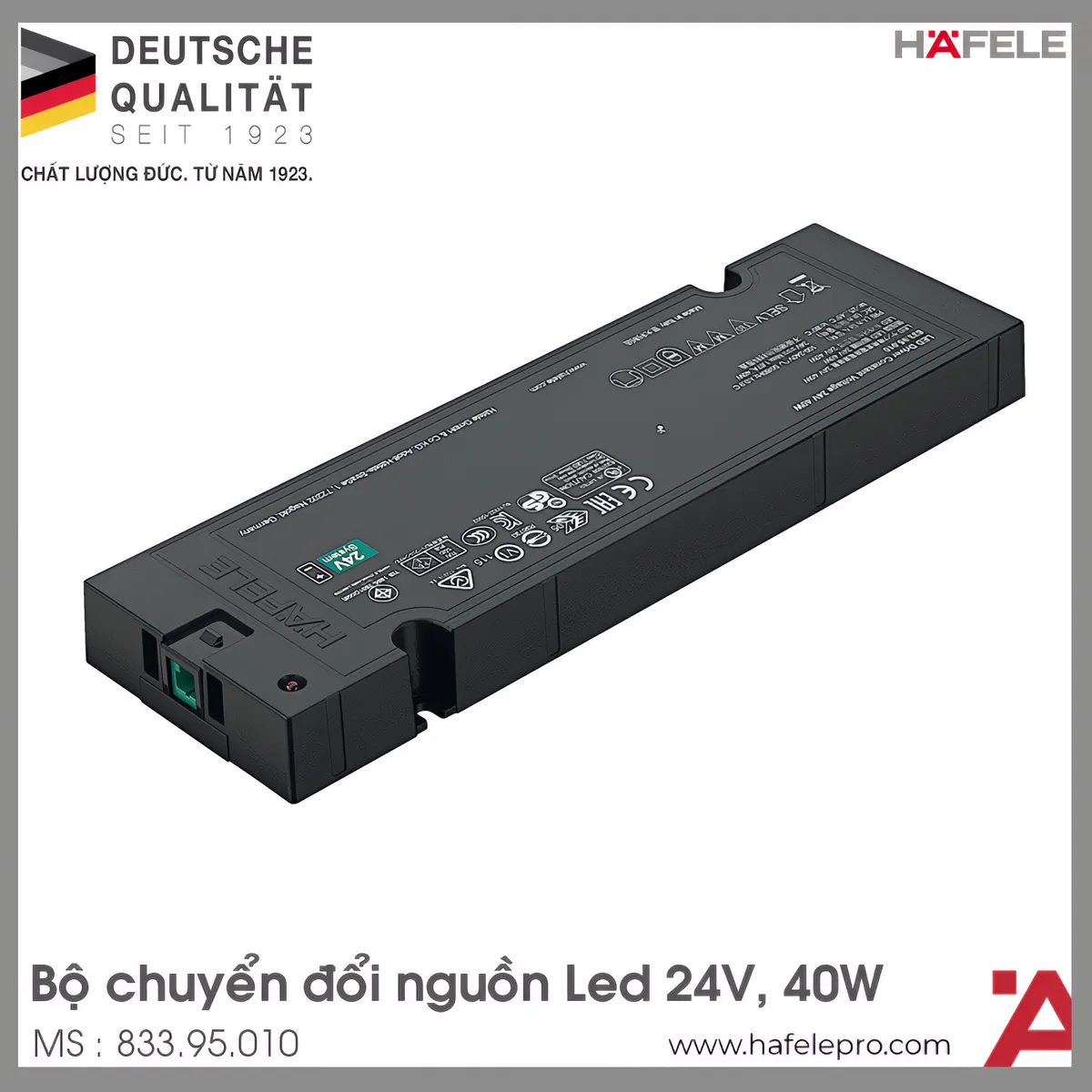 Bộ Chuyển Nguồn LED 24V 40W Hafele 833.95.010