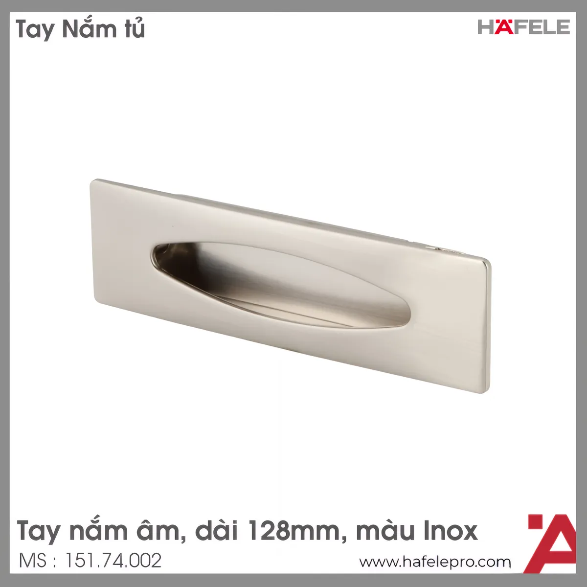 Tay Nắm Tủ Âm 128mm Hafele 151.74.002