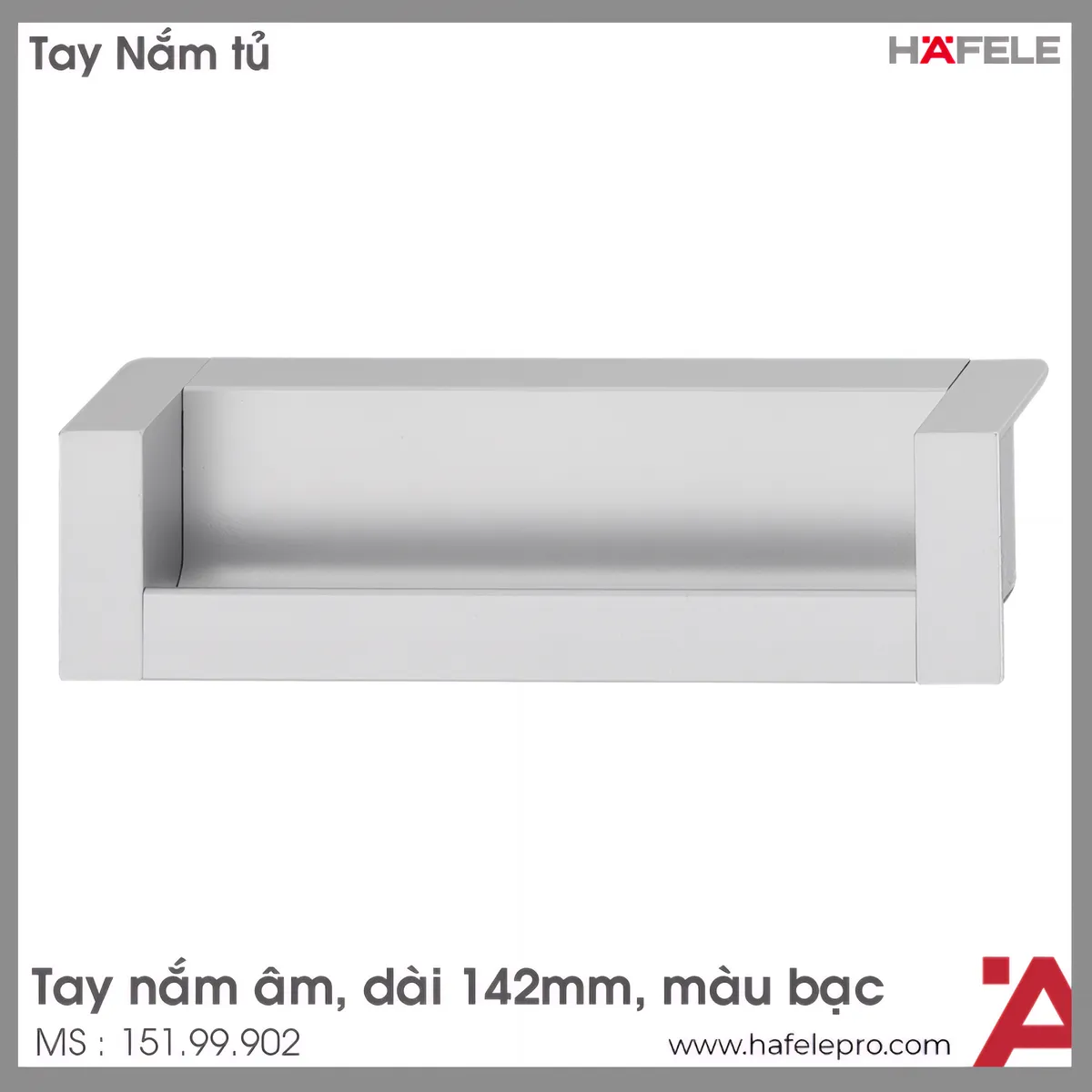 Tay Nắm Tủ Âm 142mm Hafele 151.99.902