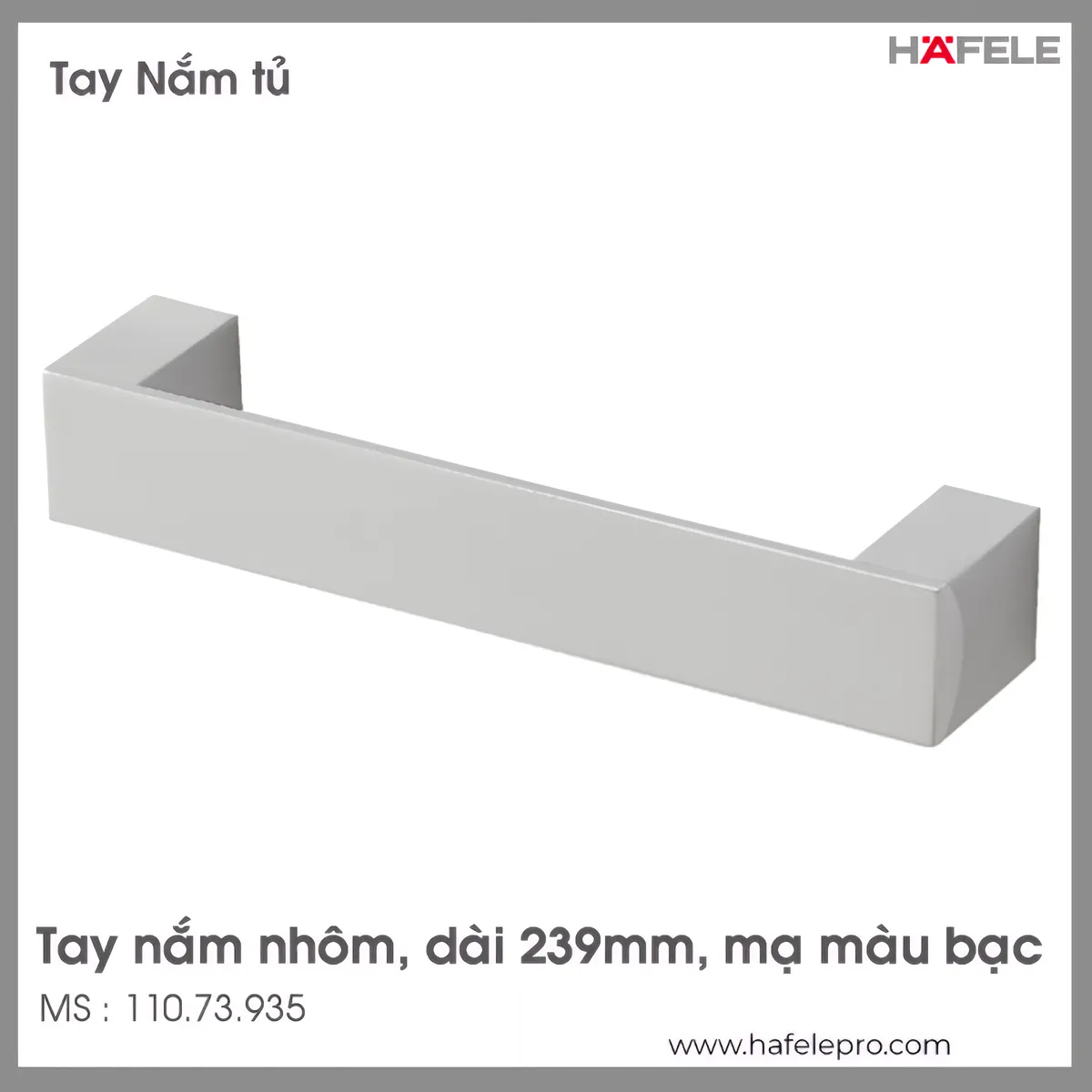 Tay Nắm Nhôm 239mm Hafele 110.73.935