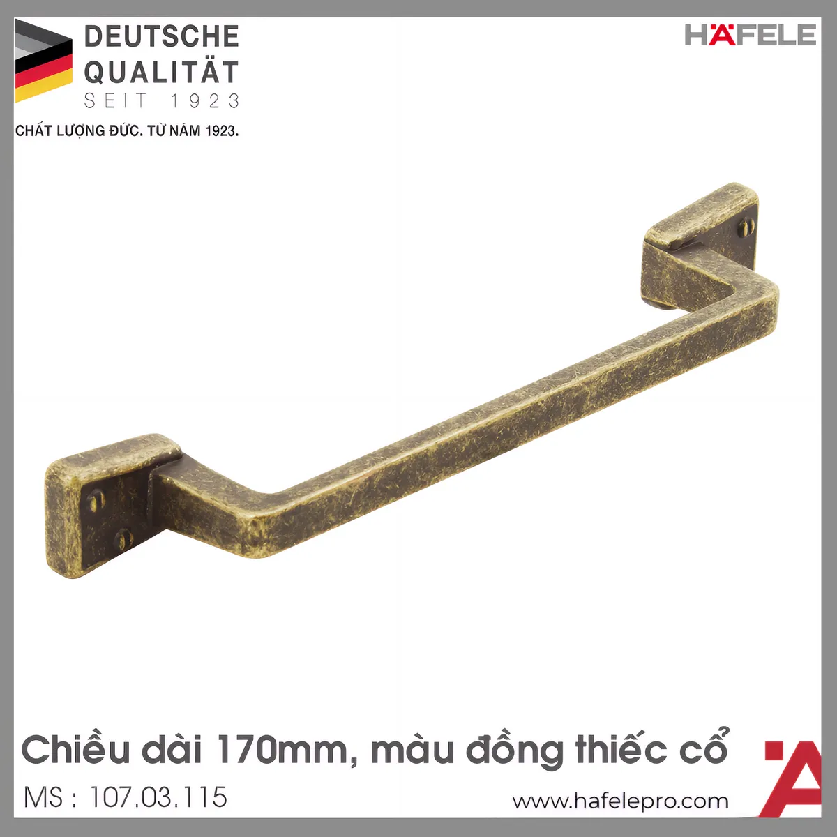 Tay Nắm Tủ Cổ Điển 170mm Hafele 107.03.115