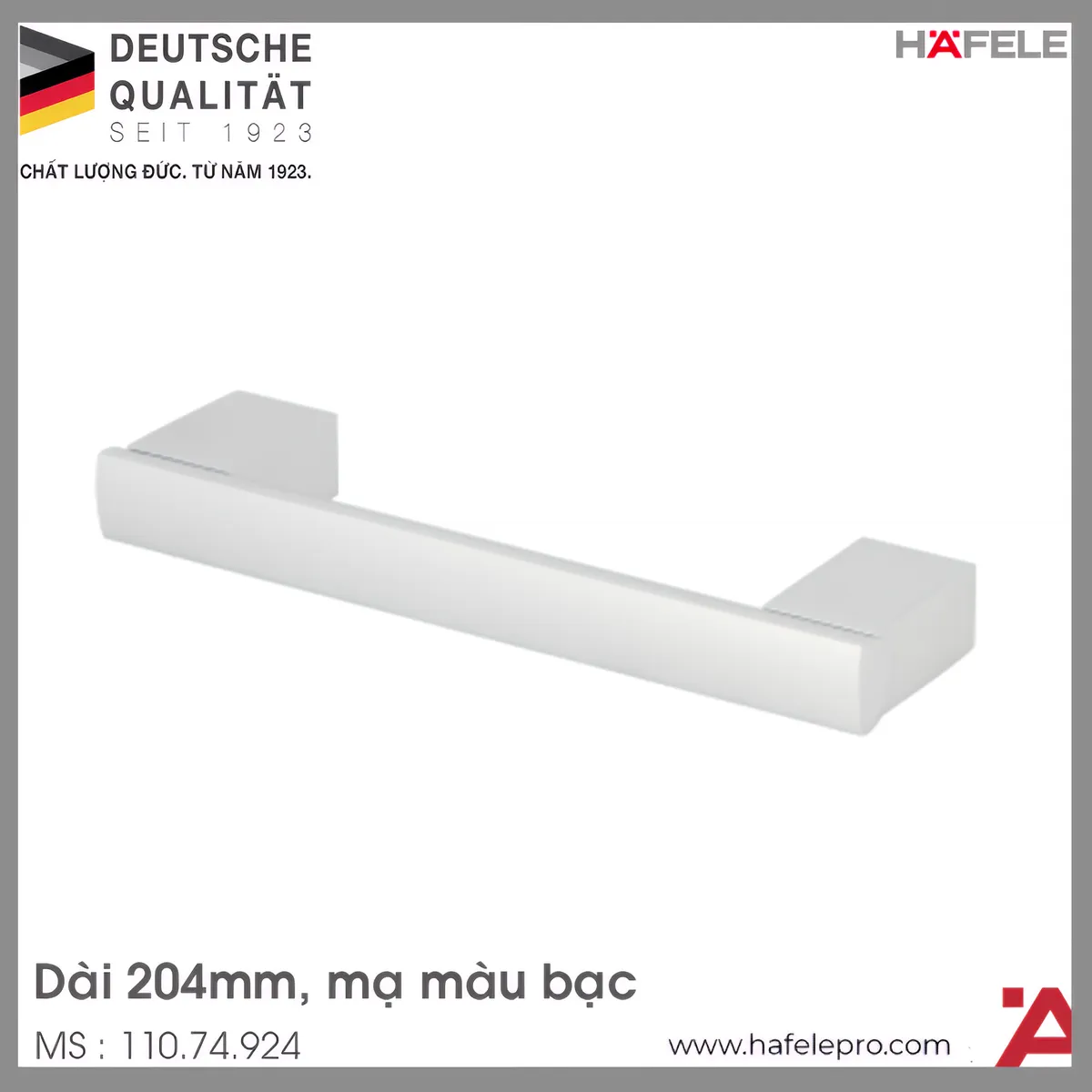 Tay Nắm Nhôm 204mm Hafele 110.74.924