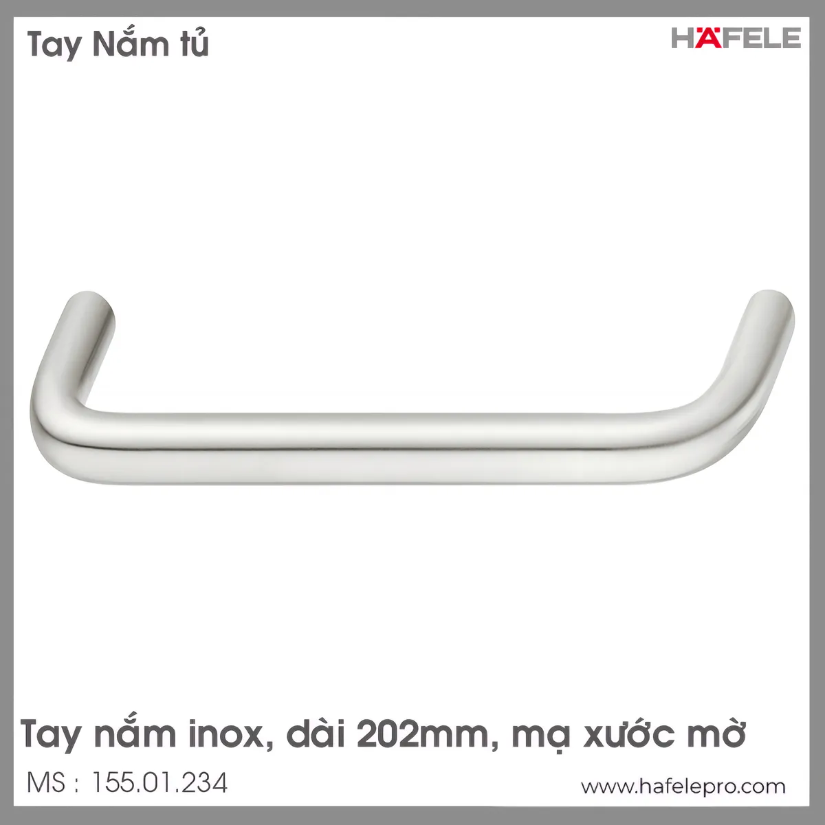 Tay Nắm Tủ Inox 170mm Hafele 155.01.234