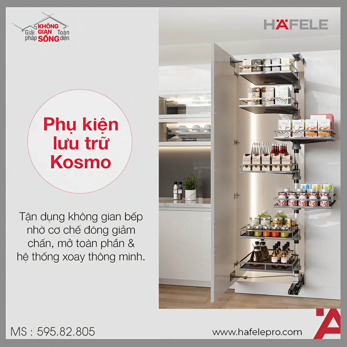 Tủ Đồ Khô Kara Vario 600mm Kosmo 595.82.805