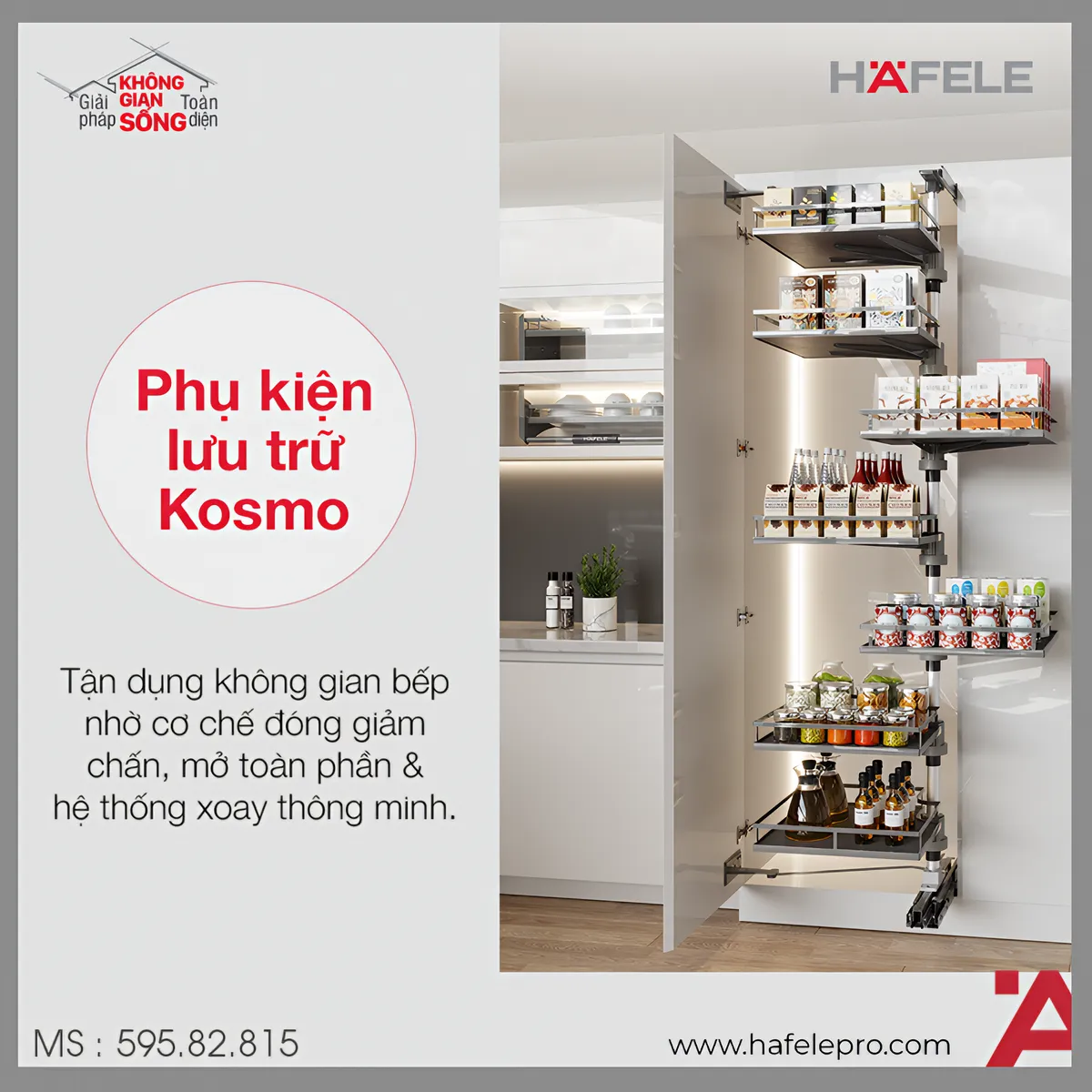 Tủ Đồ Khô Kara Vario 600mm Kosmo 595.82.815