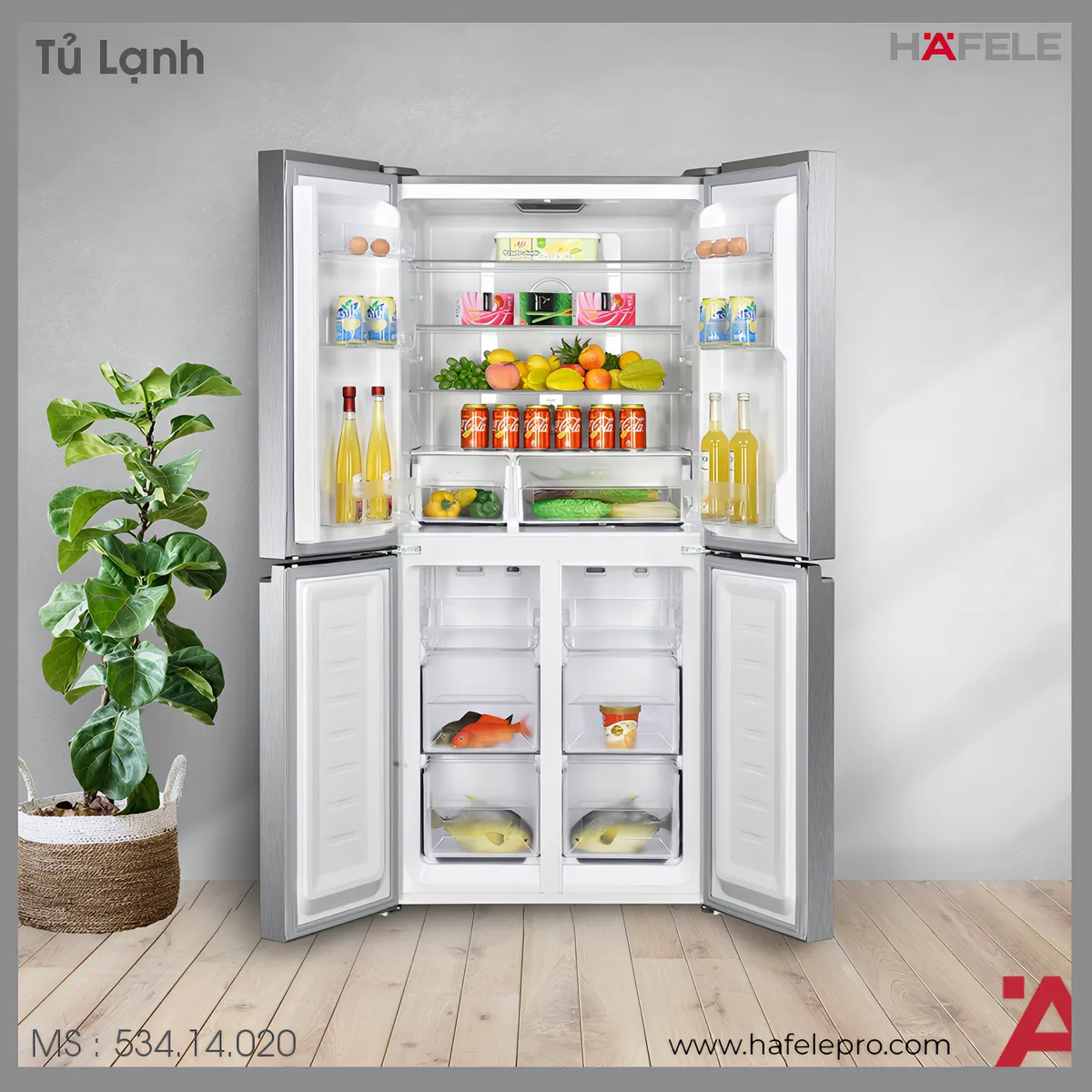 Tủ Lạnh 4 Cánh HF-MULB Hafele 534.14.050