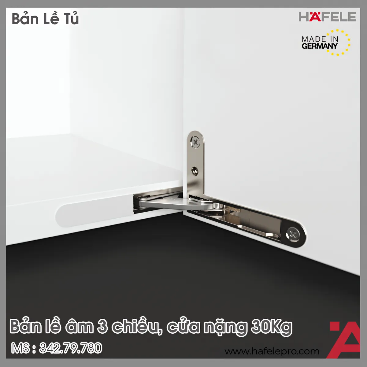 Bản Lề Âm 3 Chiều Cho Cửa 30Kg Hafele 342.79.780