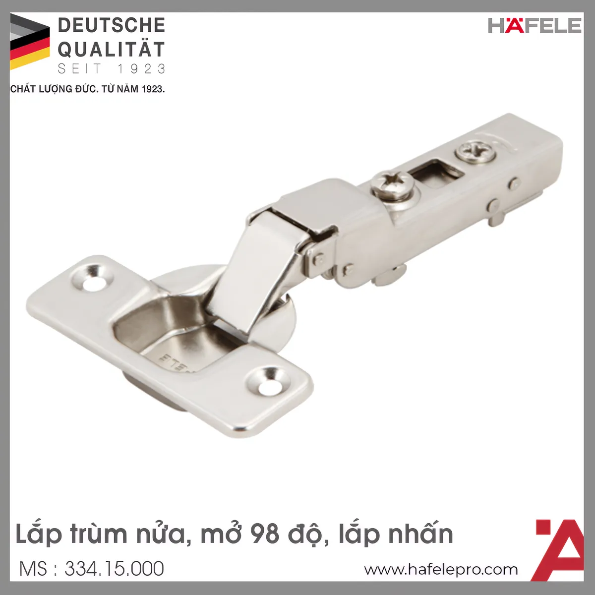 Bản Lề Trùm Nửa Metalla SM 98° Hafele 334.15.000