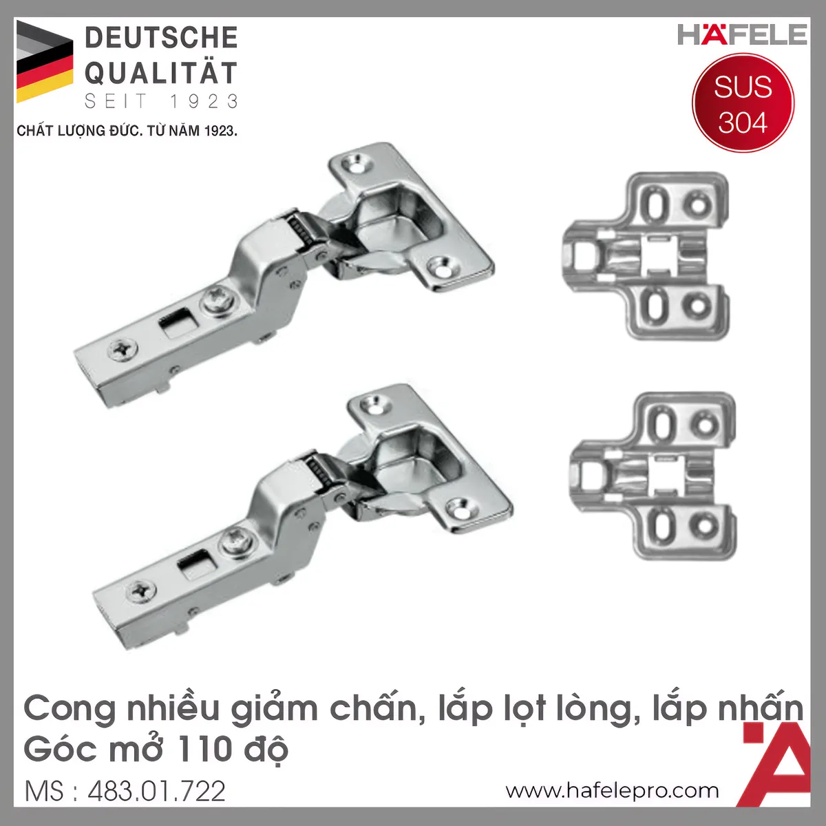 Bản Lề Lọt Lòng Metalla SM 110° DIY Hafele 483.01.722