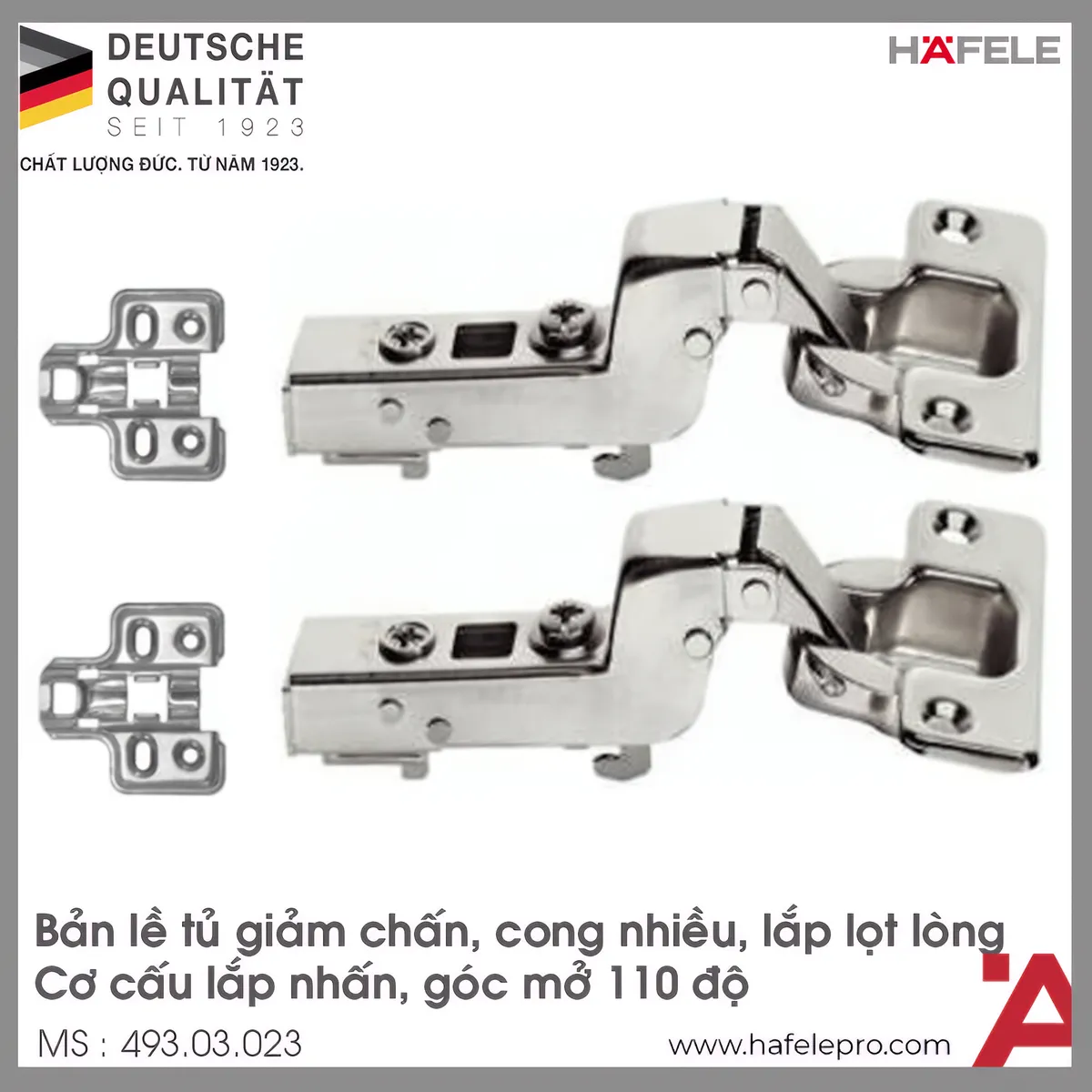 Bản Lề Lọt Lòng Metalla SM DIY 110º Hafele 493.03.023