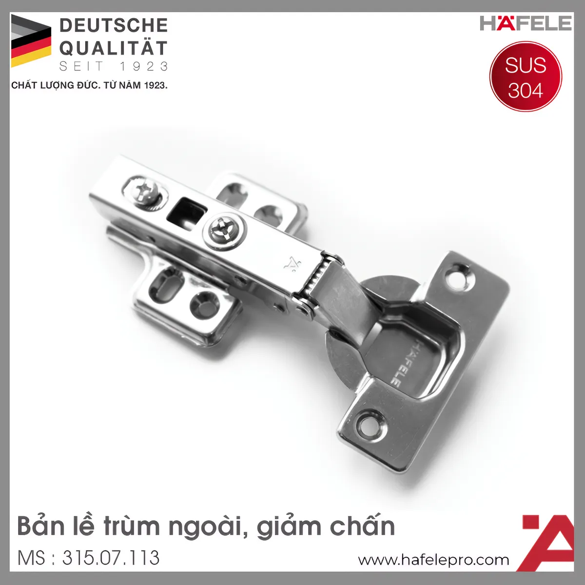 Bản Lề Trùm Ngoài Metalla SM DIY 110º Hafele 315.07.113