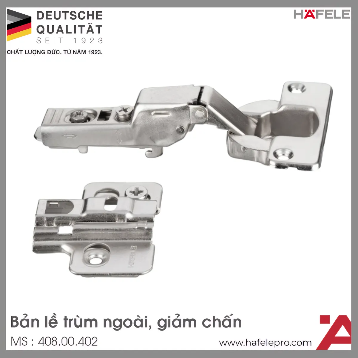 Bản Lề Trùm Ngoài Giảm Chấn Hafele 408.00.402