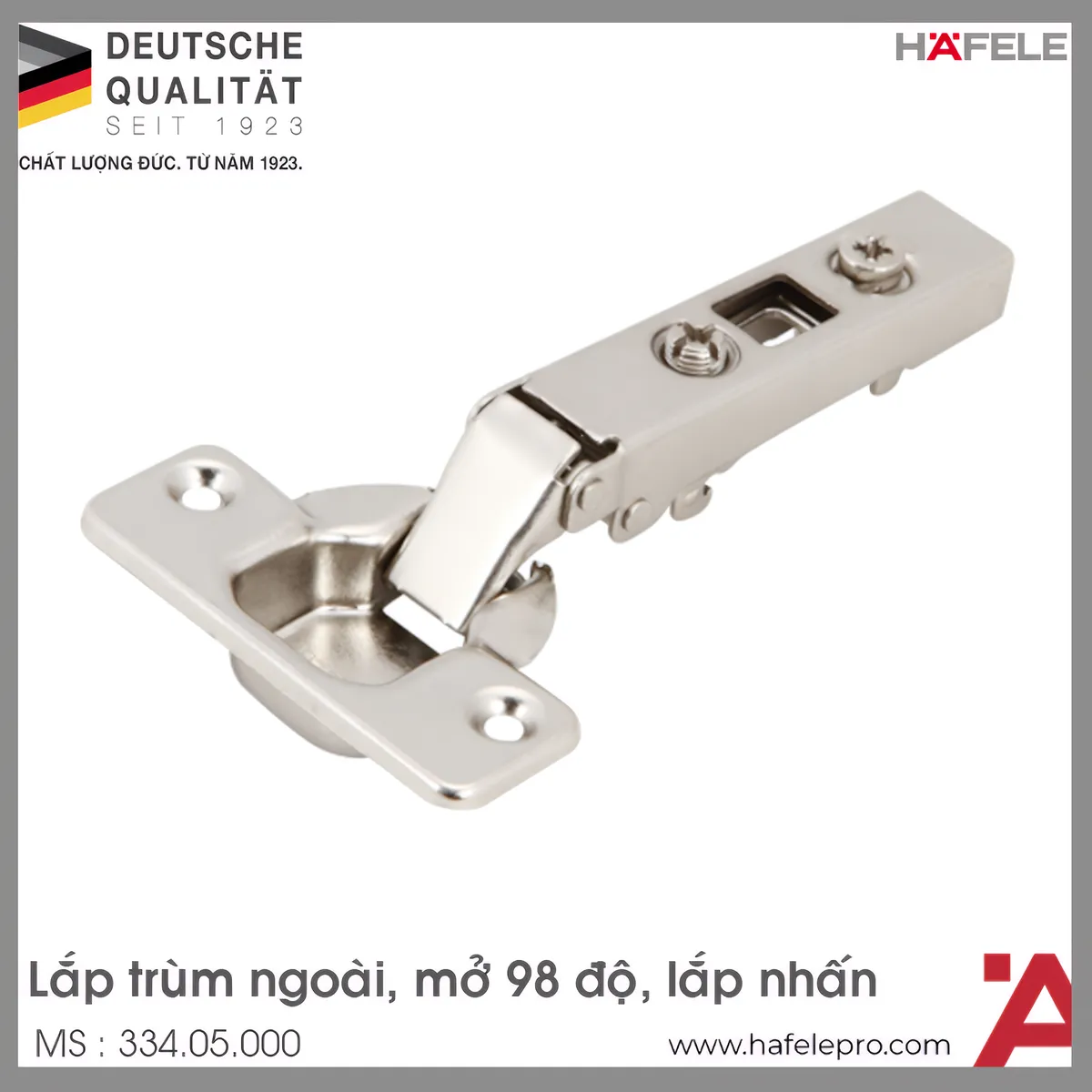 Bản Lề Trùm Ngoài Metalla SM 98° Hafele 334.05.000