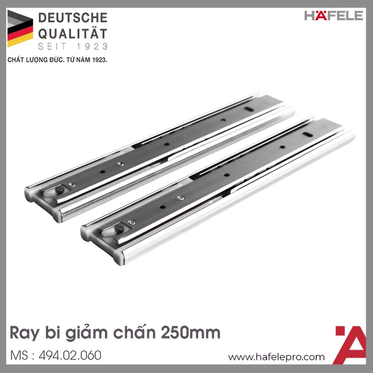 Ray Bi Giảm Chấn 250mm Hafele 494.02.060