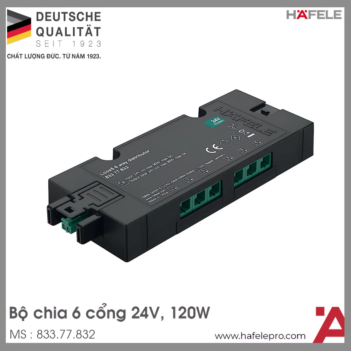 Bộ Chia 6 Cổng 24V Hafele 833.77.832