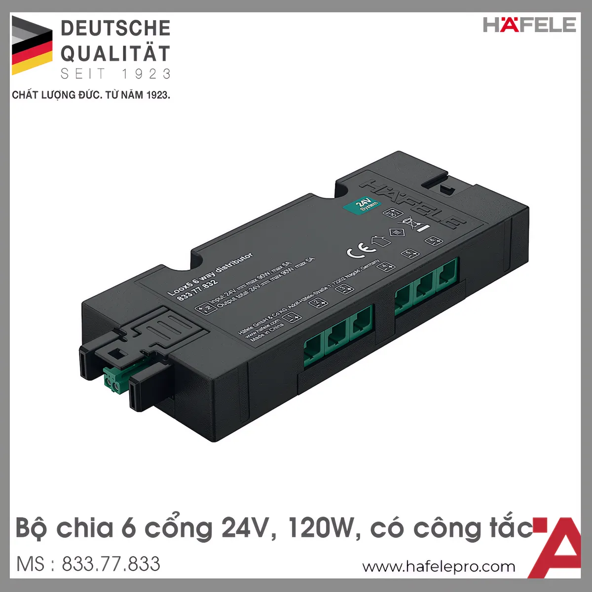 Bộ Chia 6 Cổng 24V Hafele 833.77.833