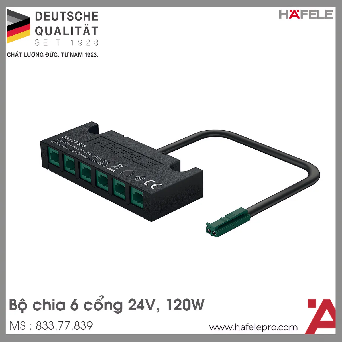 Bộ Chia 6 Cổng 24V Hafele 833.77.839