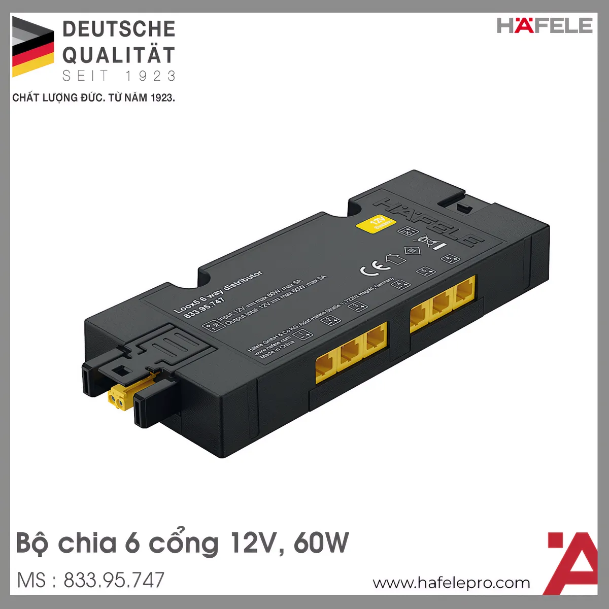 Bộ Chia 6 Cổng 12V Hafele 833.95.747