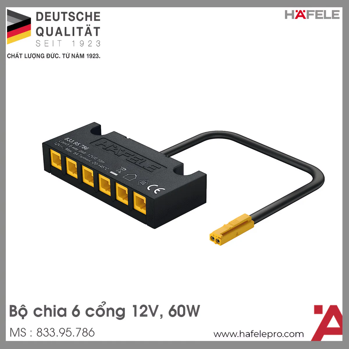 Bộ Chia 6 Cổng 12V Hafele 833.95.786