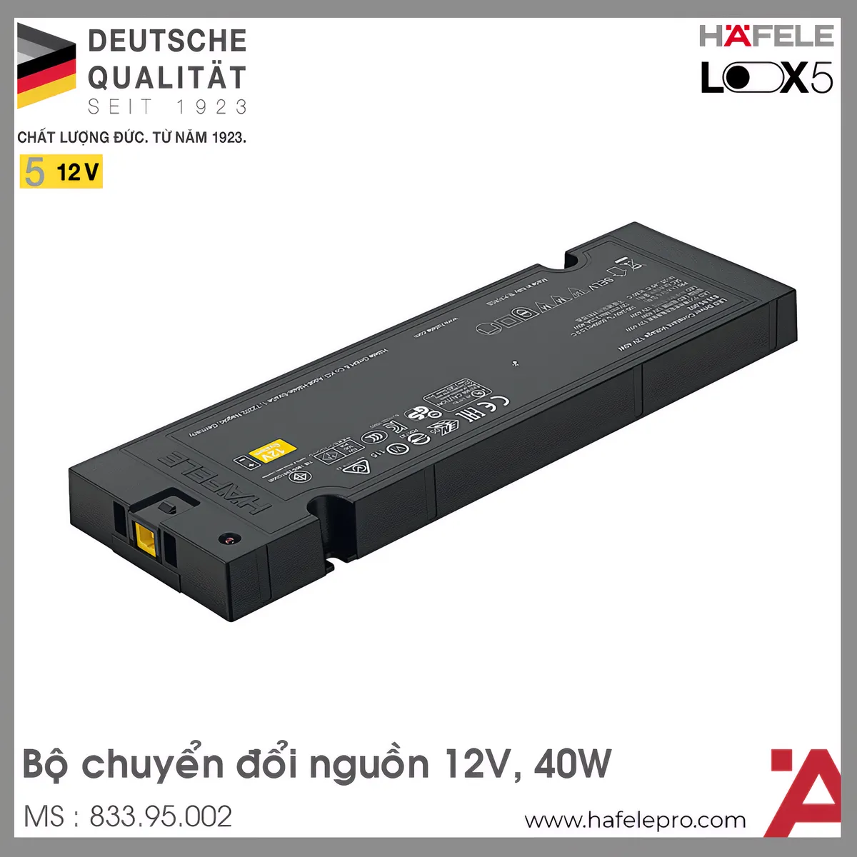 Bộ Đổi Nguồn Led Loox 12V Hafele 833.95.002