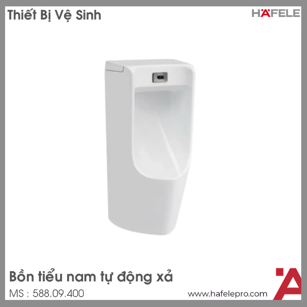 Bồn Tiểu Nam Treo Tường Tự Động Hafele 588.09.400
