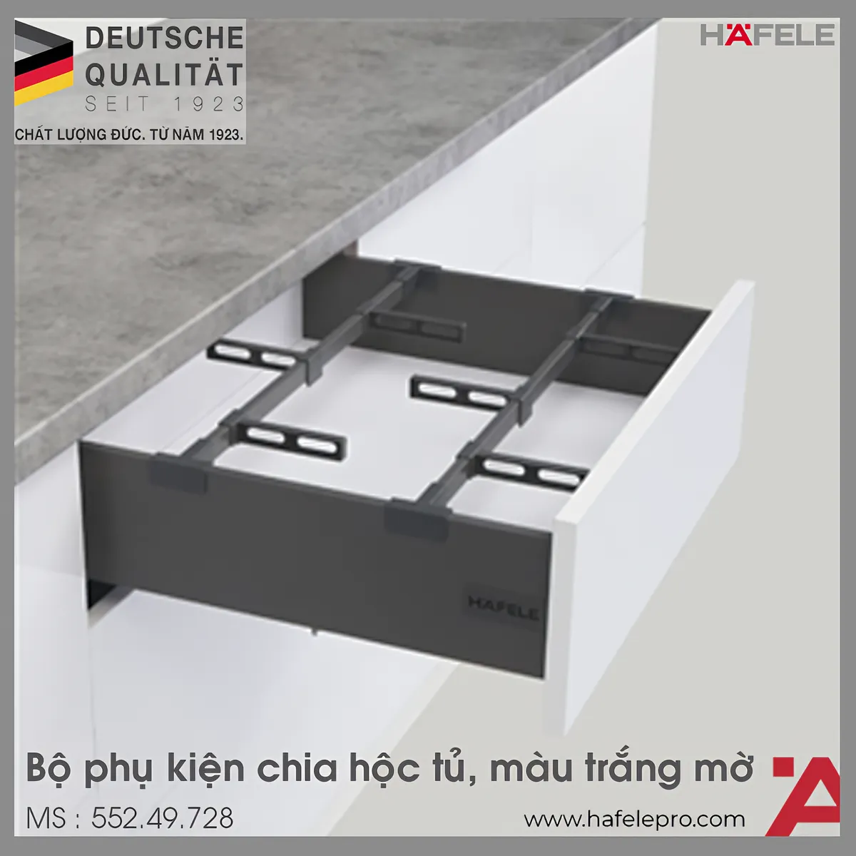 Bộ Phụ Kiện Chia Hộc Tủ 900mm Hafele 552.49.728