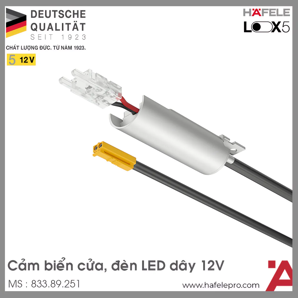 Cảm Biến Cửa Cho Thanh Dẫn Đèn 12V Hafele 833.89.251