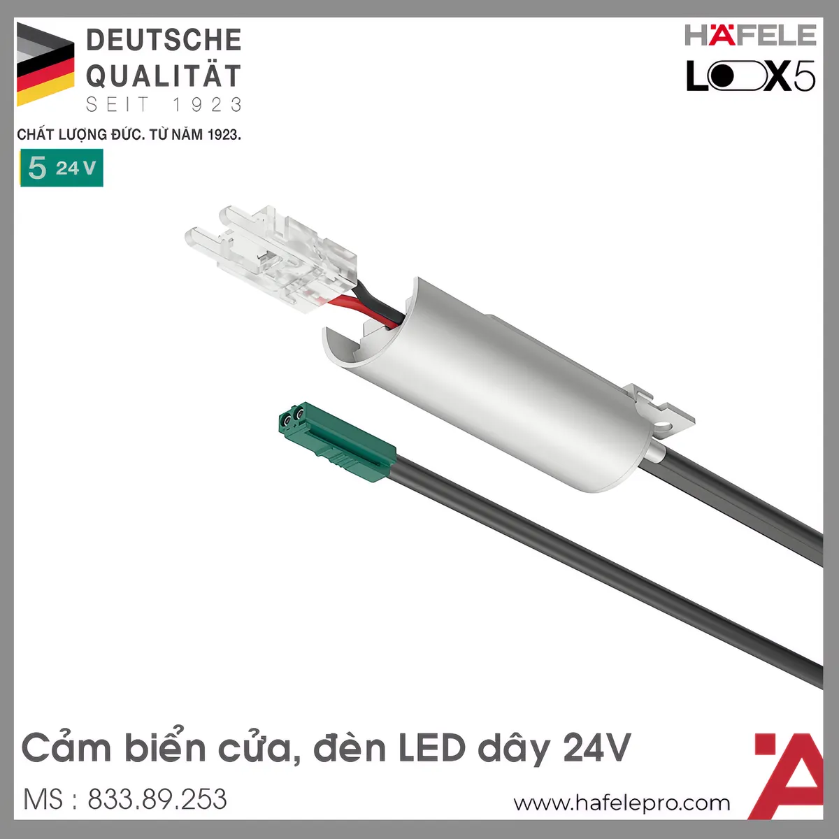 Cảm Biến Cửa Cho Thanh Dẫn Đèn 24V Hafele 833.89.253