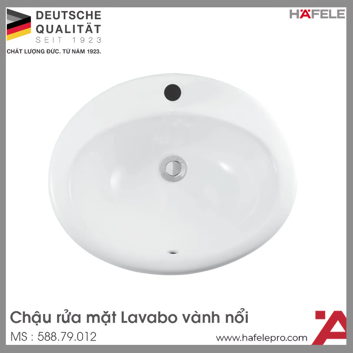 Chậu Rửa Vành Nổi Sapporo 540 Hafele 588.79.012