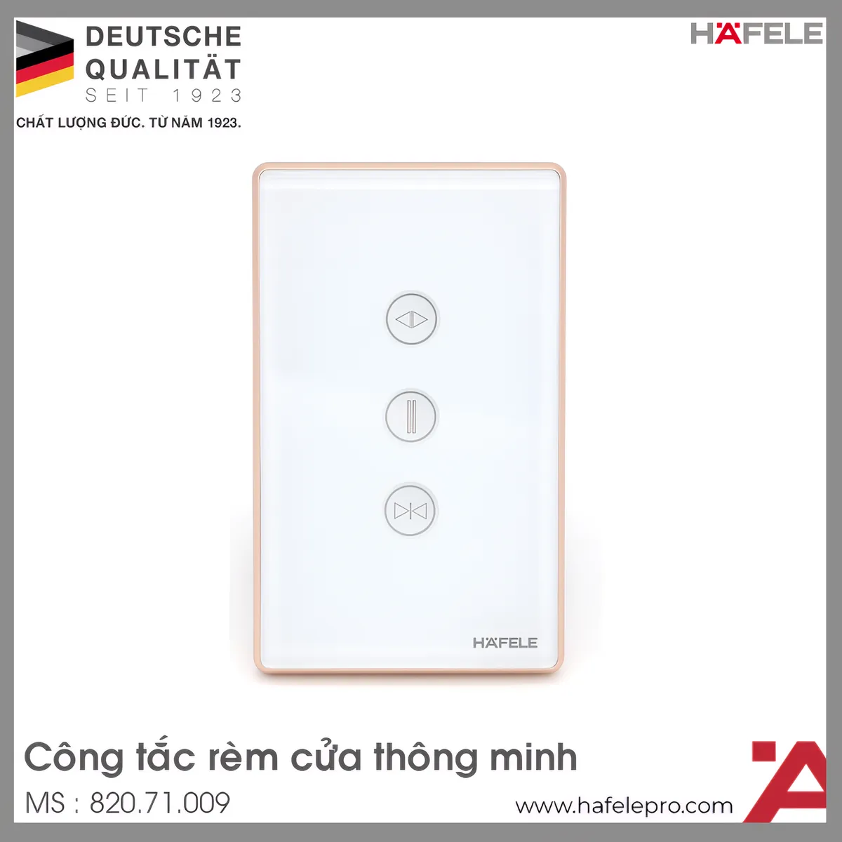 Công Tắc Rèm Cửa Thông Minh HSL-CS01W Hafele 820.71.009