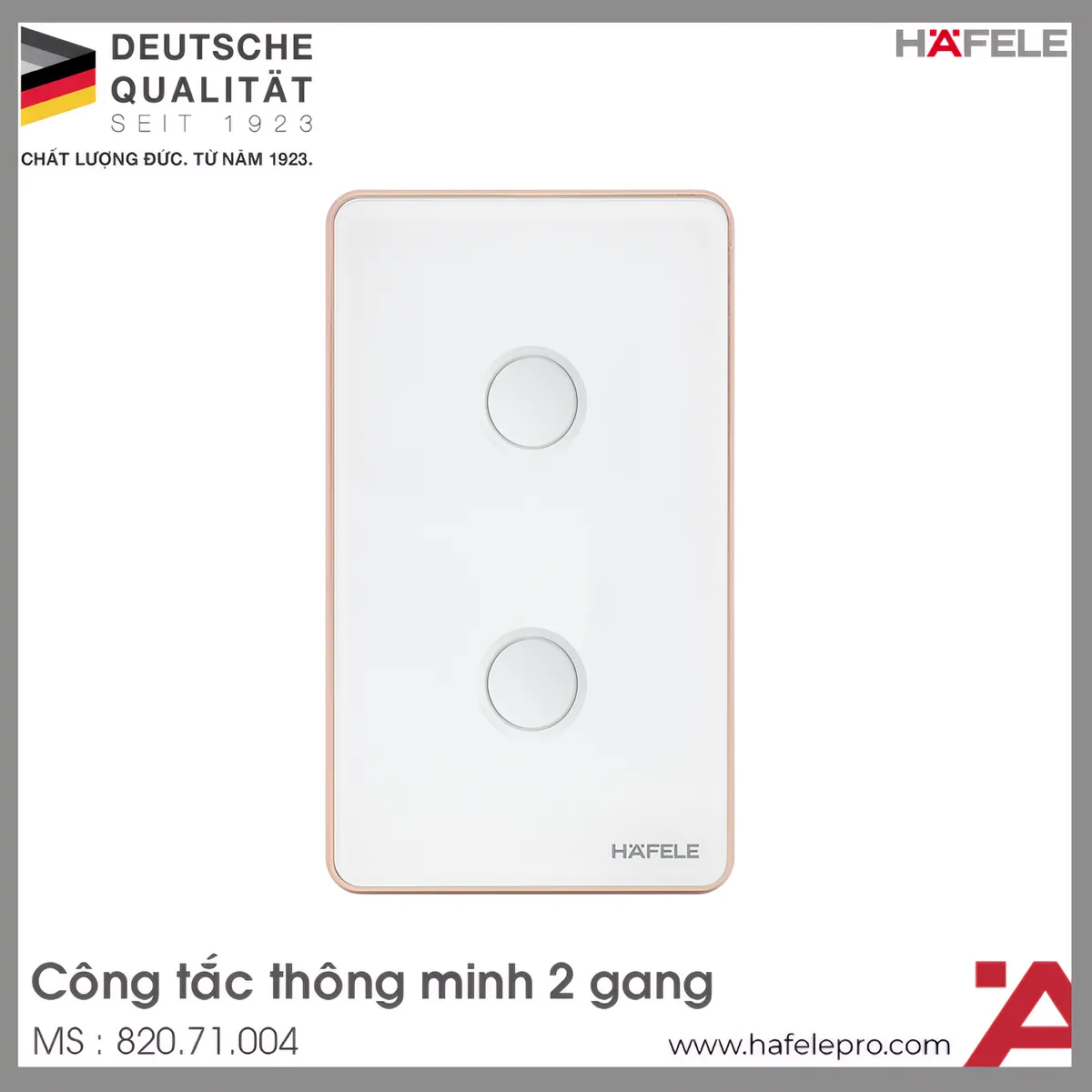 Công Tắc Đèn Thông Minh 2 Gang Hafele 820.71.004