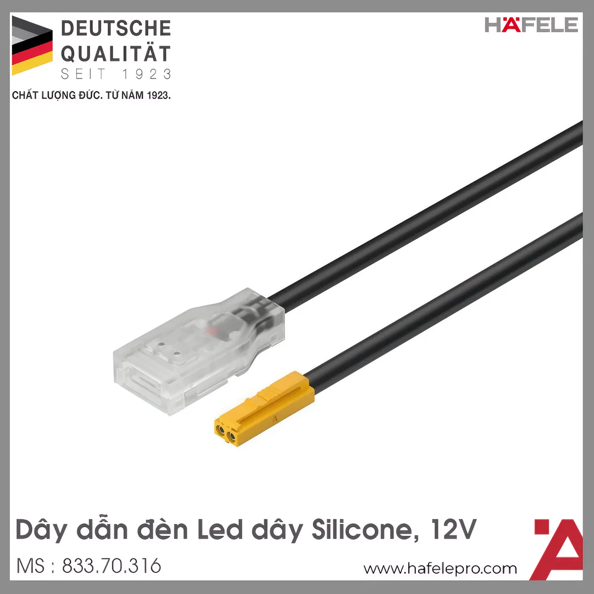 Dây Dẫn Cho Đèn LED Dây Silicone Hafele 833.70.316