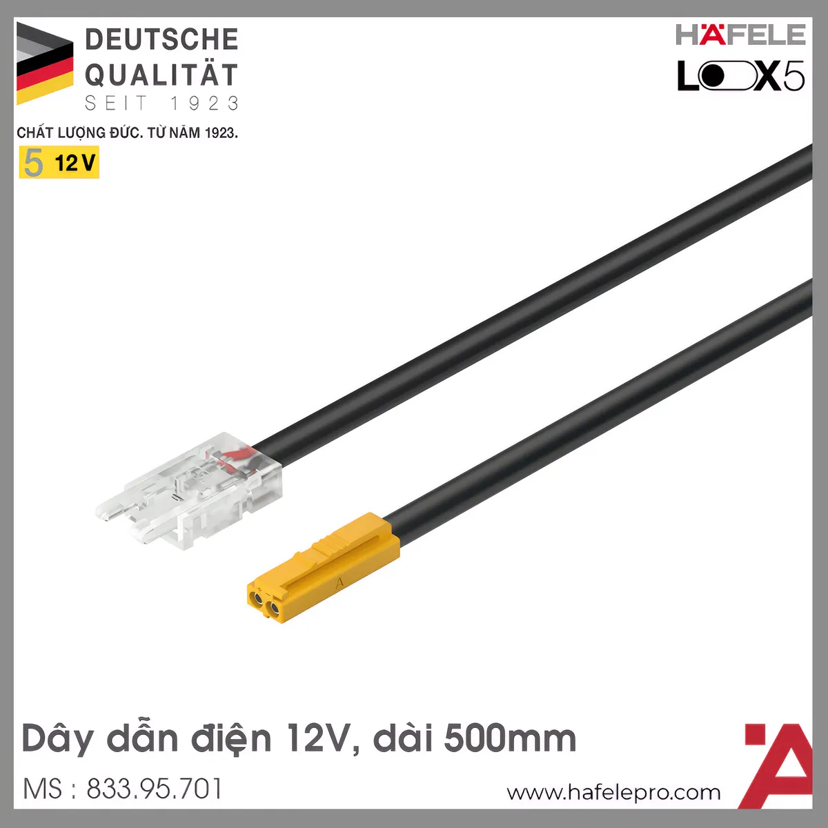 Dây Dẫn Điện 12V Dài 500mm Hafele 833.95.701