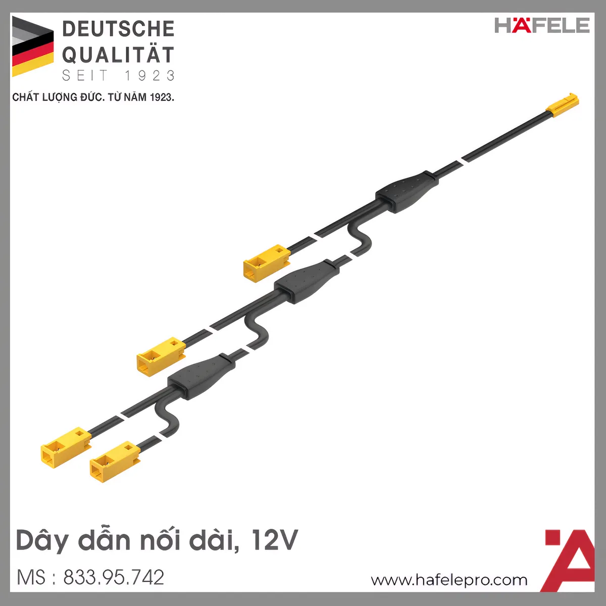 Dây Dẫn Nối Dài 4 Đầu Ra 12V Hafele 833.95.742