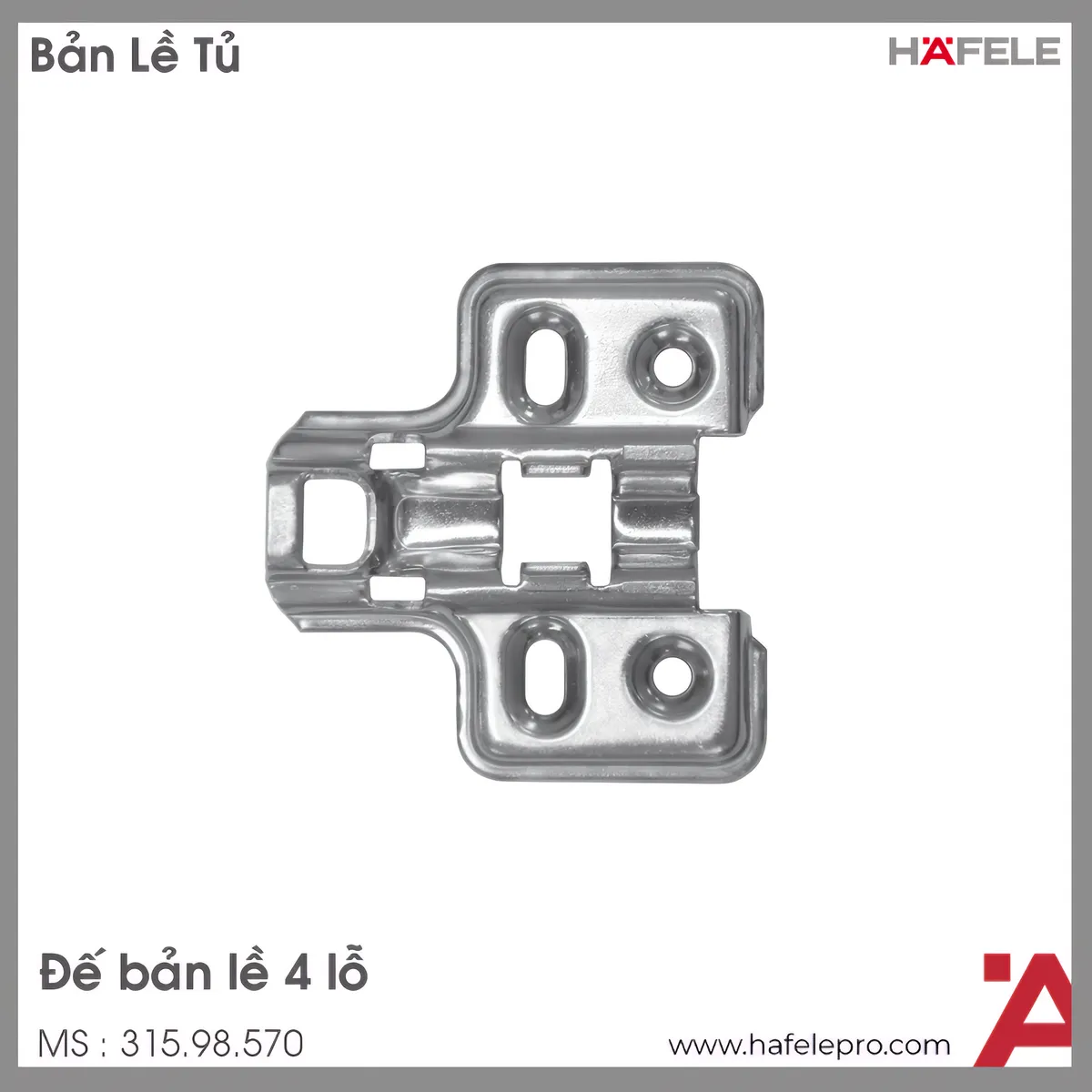 Đế Bản Lề Metalla SM Inox Hafele 315.98.570