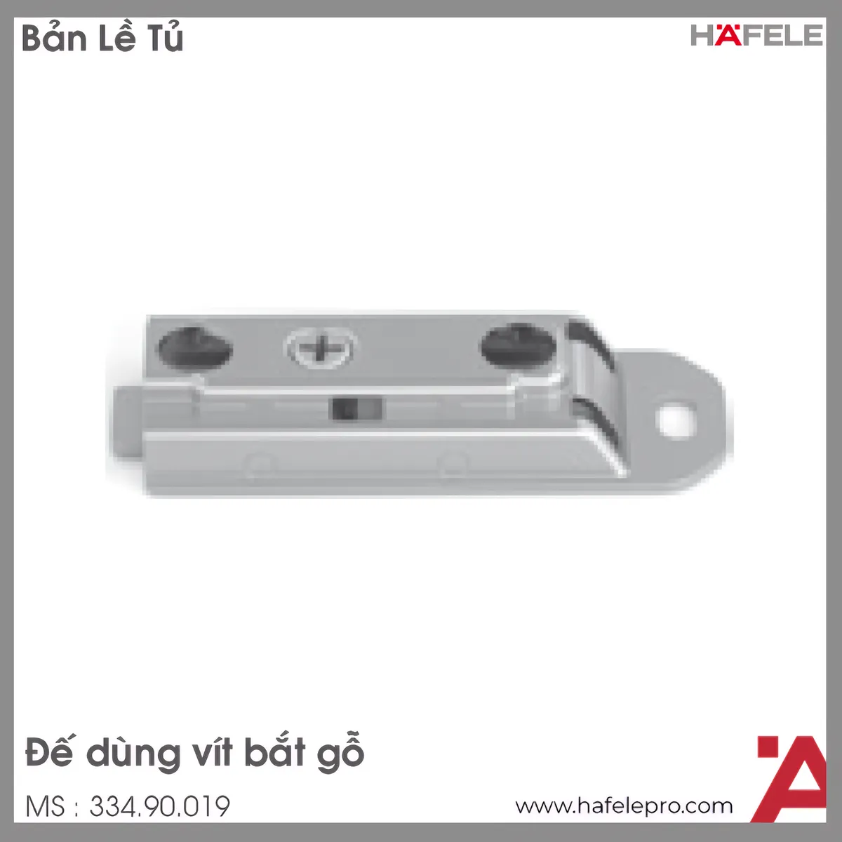Đế Bản Lề Tủ Chữ I Hafele 334.90.019