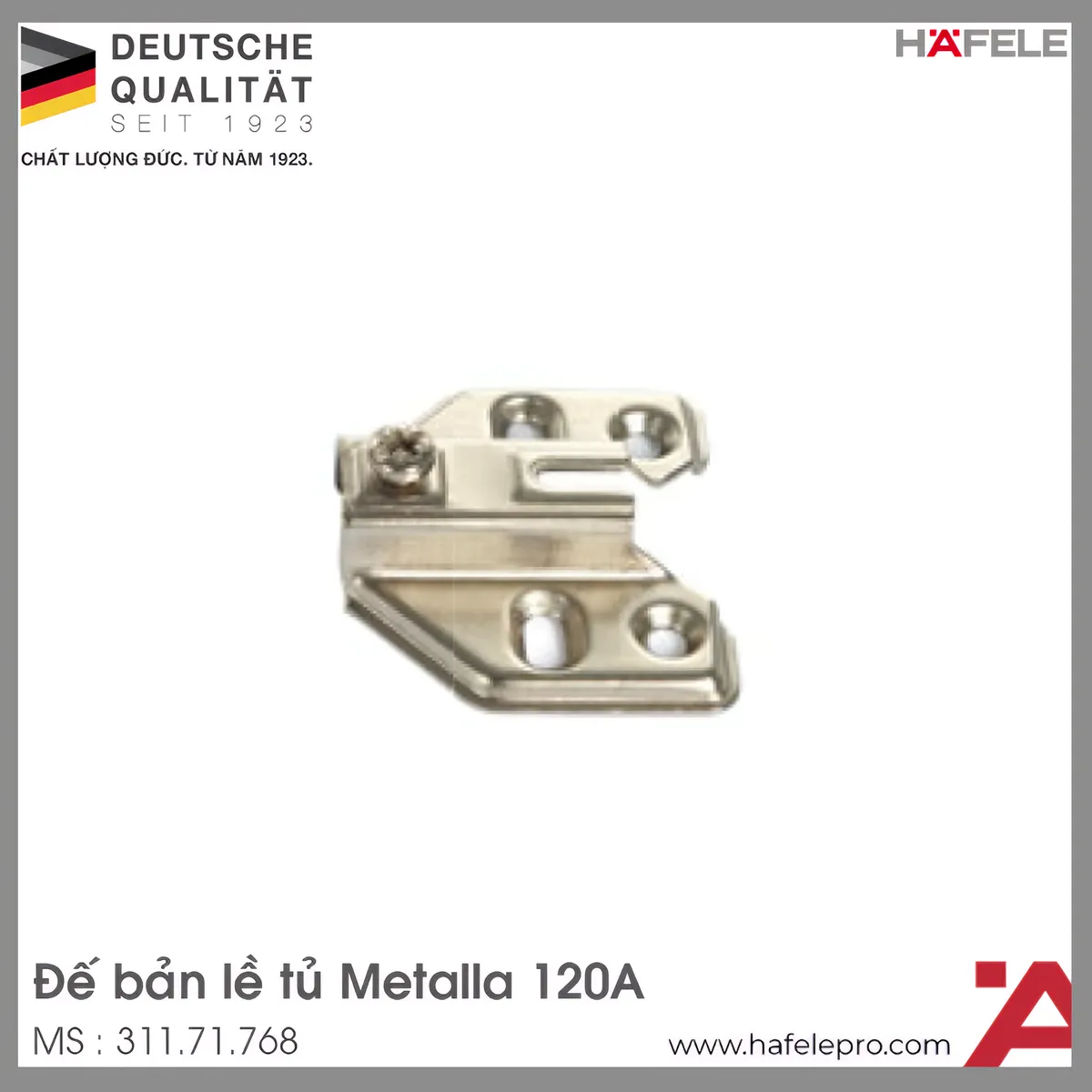 Đế Bản Lề Tủ Metalla 120 A Hafele 311.71.768
