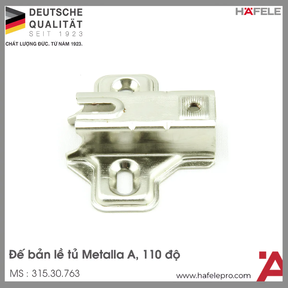 Đế Bản Lề Tủ Metalla A Hafele 315.30.763