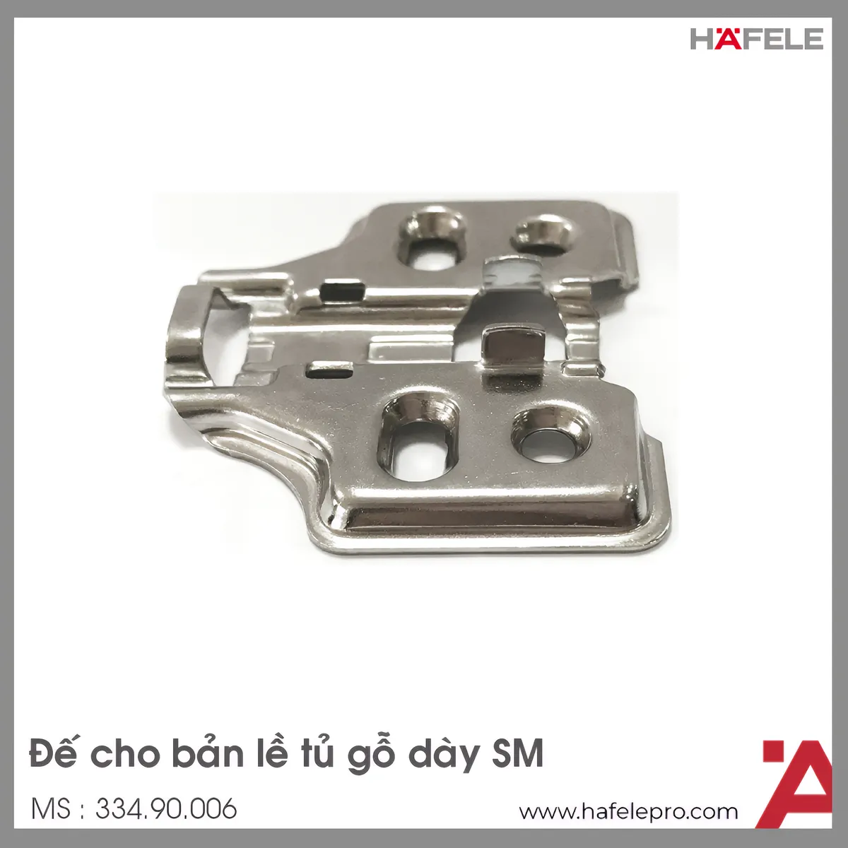 Đế Bản Lề Tủ Metalla SM 4 Lỗ Bắt Vít Hafele 334.90.006