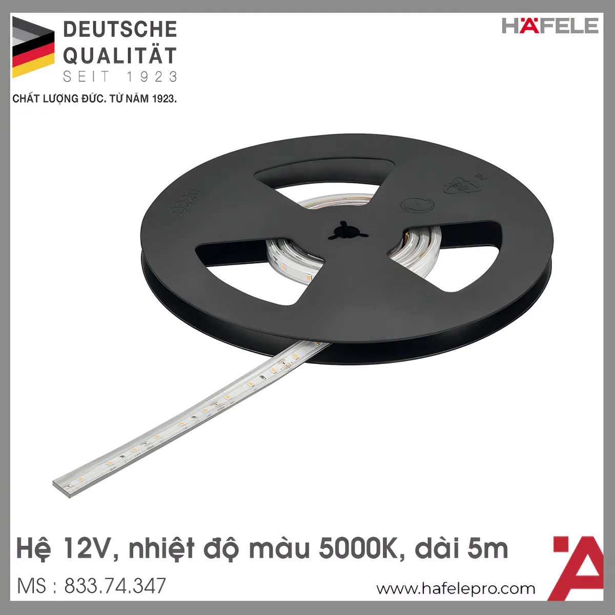 Đèn LED Dây Silicone 8mm 12V Hafele 833.74.347
