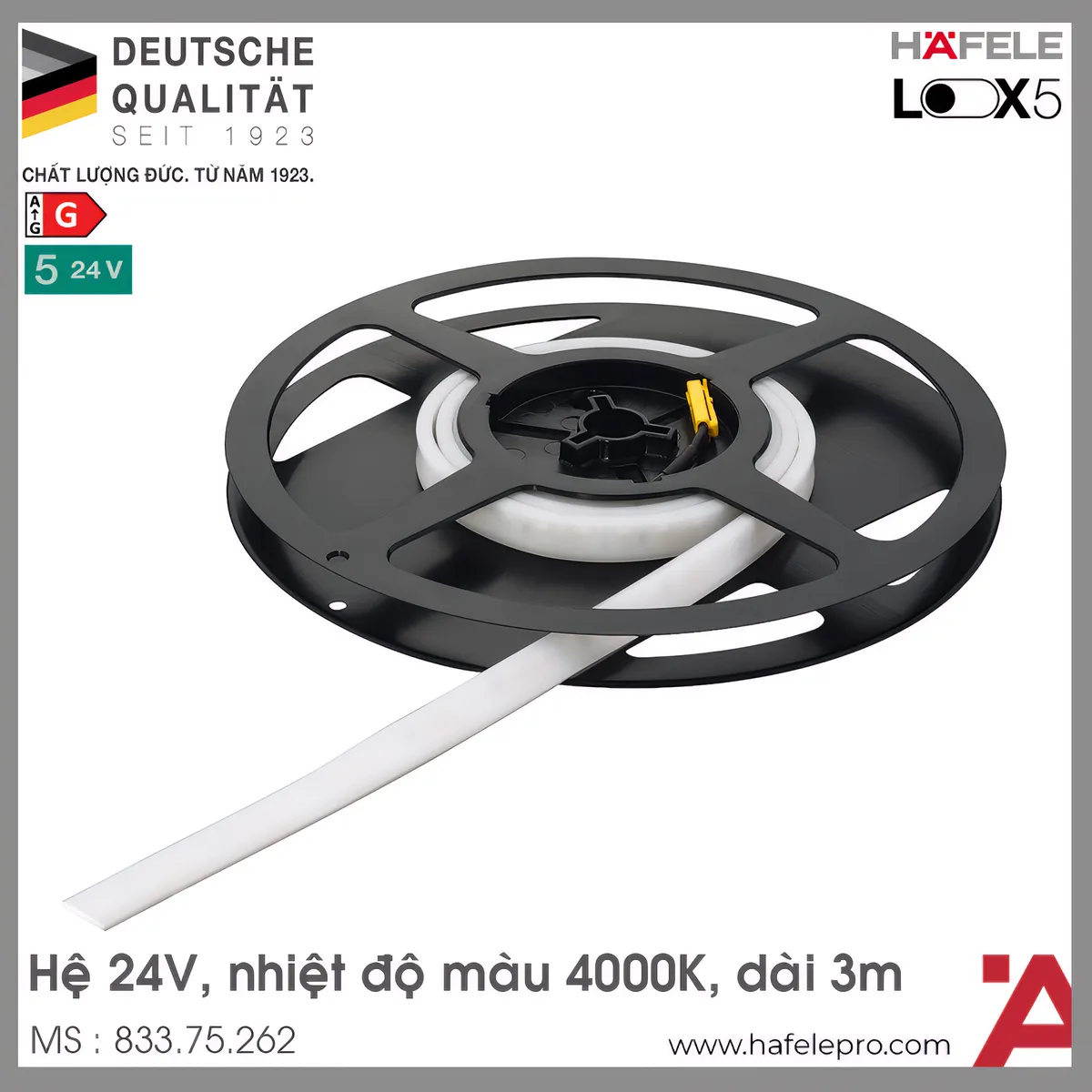 Đèn Led Dây Silicon 24V Đơn Sắc Hafele 833.75.262